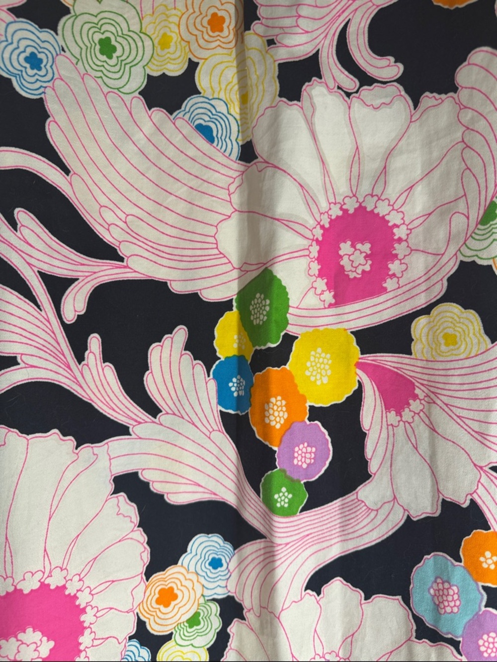 Vintage Floral Button-Front A-Line Skirt - Picture 7 of 11